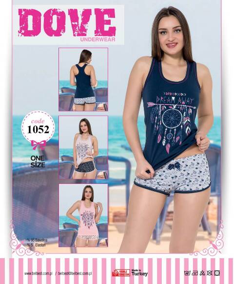 Piżama damskie 1052 1 kolor Standard (Towar Tureckie) 1