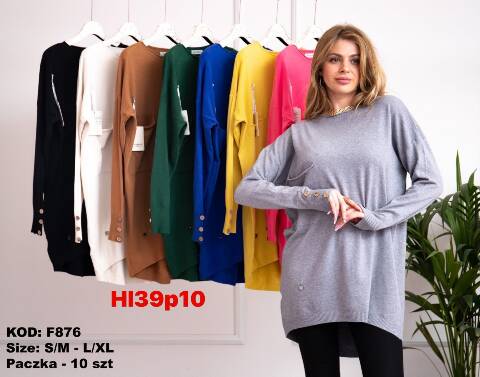 Sweter damskie F876 Mix kolor S-XL