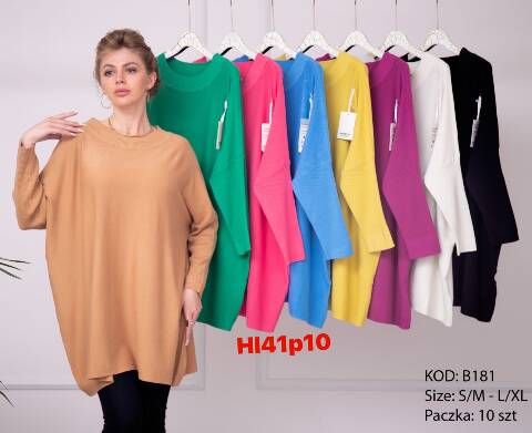 Sweter damskie B181 Mix kolor S-XL
