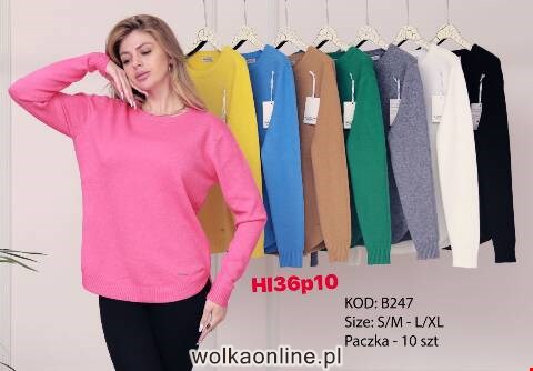 Sweter damskie B247 Mix kolor S-XL