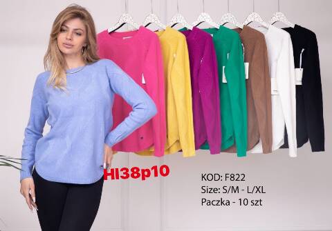 Sweter damskie F822 Mix kolor S-XL 1