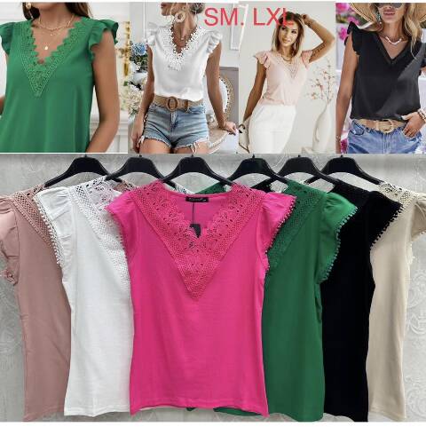 Bluzy damskie 1054 Mix kolor S/M-L/XL