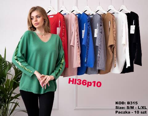Sweter damskie B315 Mix kolor S/M-L/XL 1