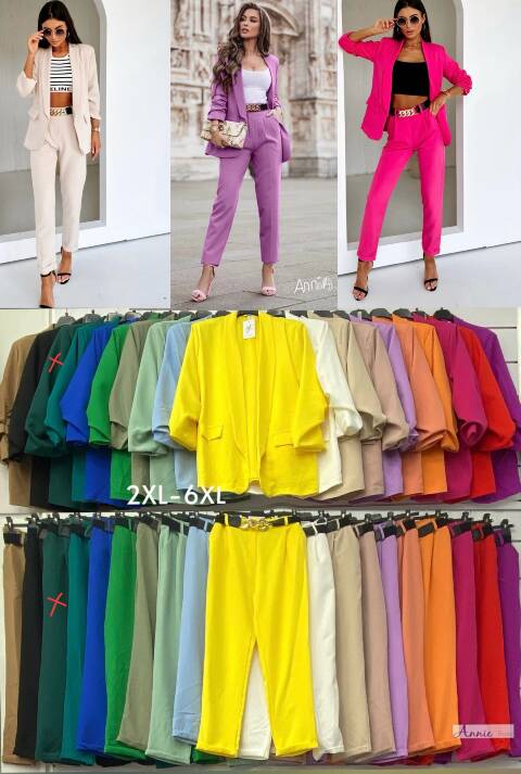 Komplet damskie 1574 Mix kolor 2XL-6XL