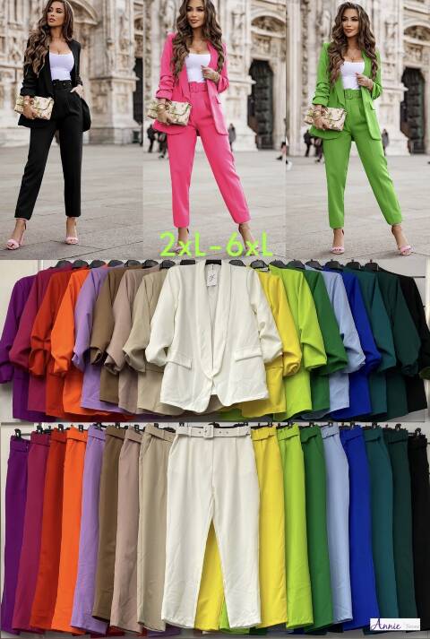 Komplet damskie 1575 Mix kolor 2XL-6XL