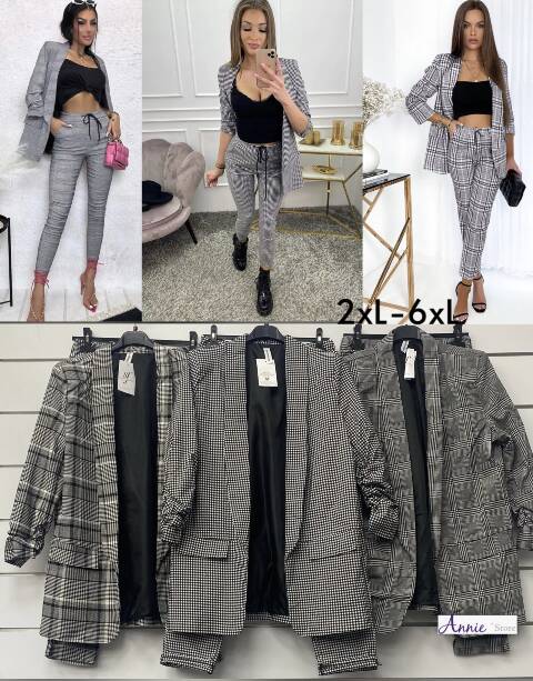 Komplet damskie 1579 Mix kolor 2XL-6XL 1