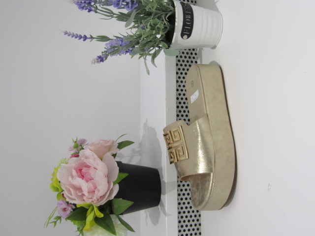 Klapki Damskie F384 GOLD 36-41