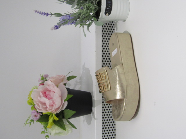 Klapki Damskie F384 GOLD 36-41