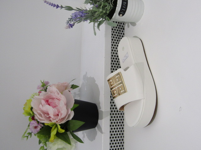 Klapki Damskie F384 WHITE 36-41