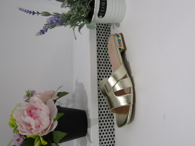 Klapki Damskie 1639-180 GOLD 36-41