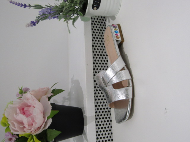 Klapki Damskie 1639-180 SILVER 36-41