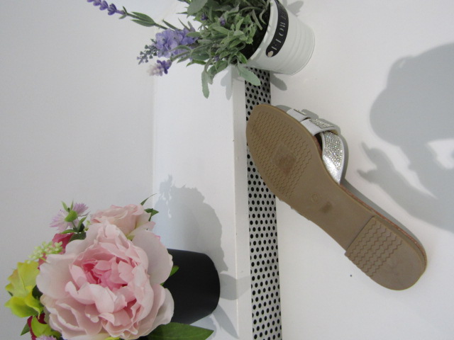 Klapki Damskie LB510-67 SILVER 36-41 1