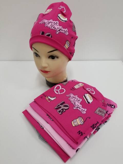 Czapka  dziewczęce 2207 Mix kolor Standard