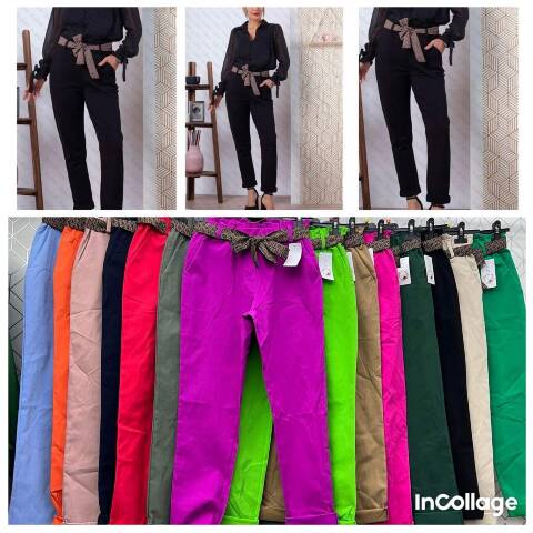 Spodnie damskie A132 Mix kolor S-2XL