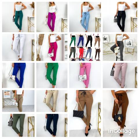 Spodnie damskie A139 Mix kolor S-2XL