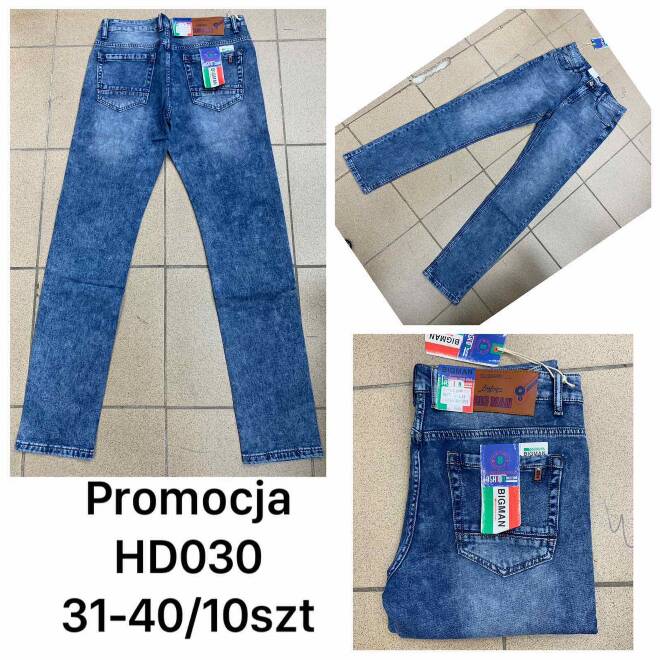 Jeansy męskie HD030 1 KOLOR 31-40
