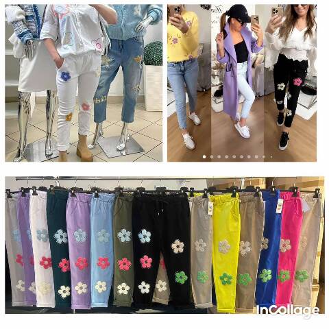 Spodnie damskie A126 Mix kolor Standard