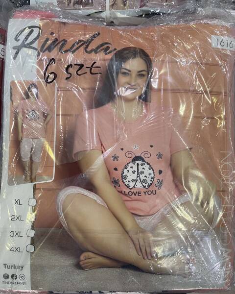 Piżama damskie 1616 Mix kolor XL-4XL (Towar Tureckie) 1