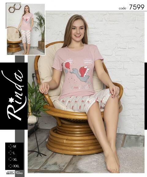 Piżama damskie 7599 1 kolor M-2XL (Towar Tureckie) 1