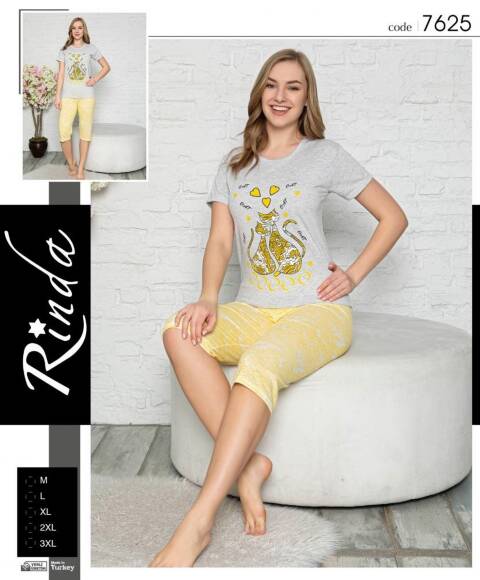 Piżama damskie 7625 1 kolor M-2XL (Towar Tureckie) 1