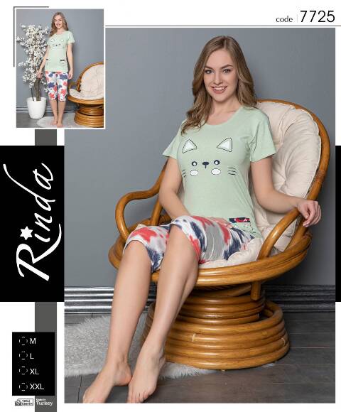 Piżama damskie 7725 1 kolor M-2XL (Towar Tureckie) 1