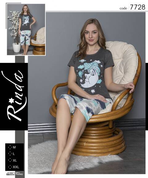 Piżama damskie 7728 1 kolor M-2XL (Towar Tureckie) 1