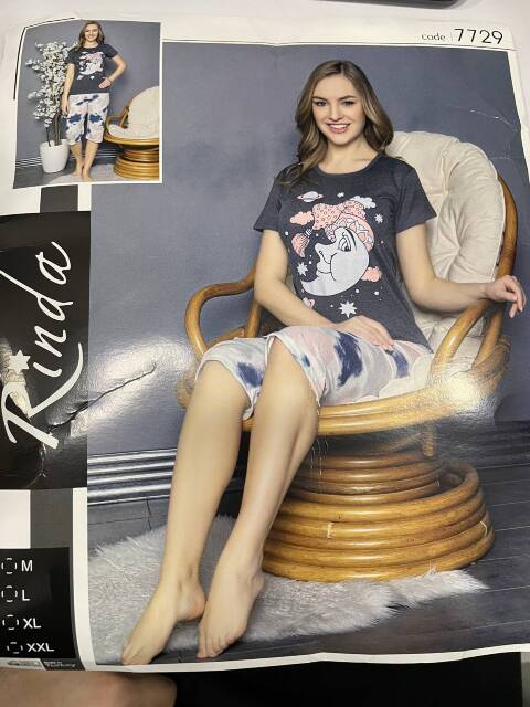 Piżama damskie 7729 1 kolor M-2XL (Towar Tureckie) 1