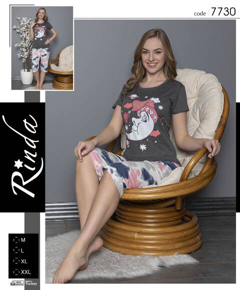 Piżama damskie 7730 1 kolor M-2XL (Towar Tureckie) 1