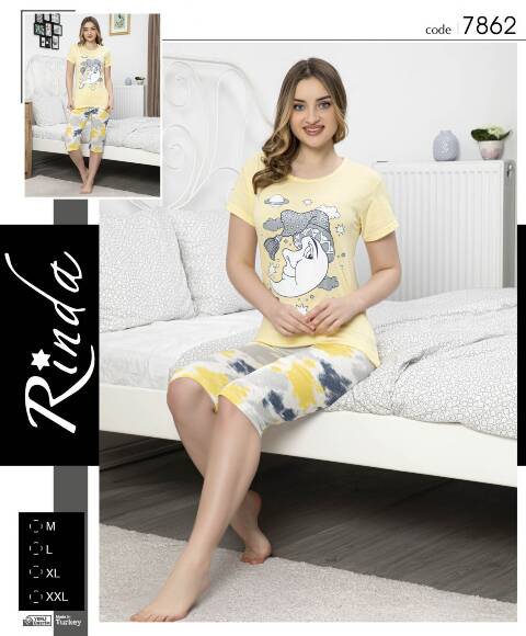 Piżama damskie 7862 1 kolor M-2XL (Towar Tureckie) 1