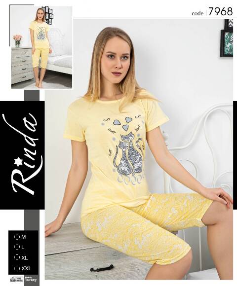 Piżama damskie 7968 1 kolor M-2XL (Towar Tureckie) 1