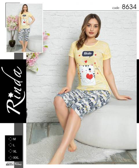 Piżama damskie 8634 1 kolor M-2XL (Towar Tureckie) 1