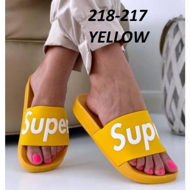 Klapki Damskie 218-217 YELLOW 36-41 1
