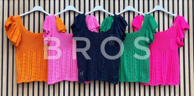 Bluzka damskie 2235 Mix kolor Standard (Towar Włoskie) 2