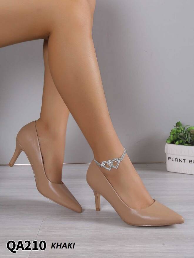 Szpilki Damskie QA210 KHAKI 36-41