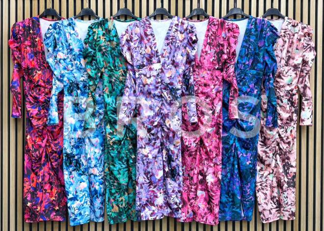 Sukienka damskie 2252 Mix kolor Standard (Towar Włoskie)