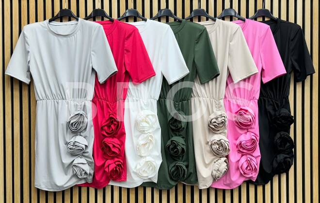 Sukienka damskie 2254 Mix kolor Standard (Towar Włoskie)