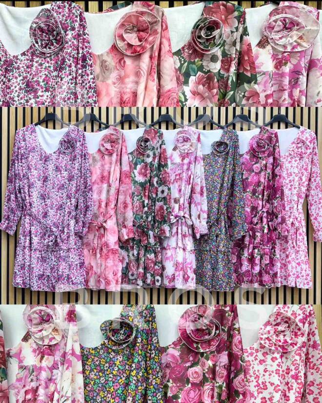 Sukienka damskie 2257 Mix kolor Standard (Towar Włoskie)