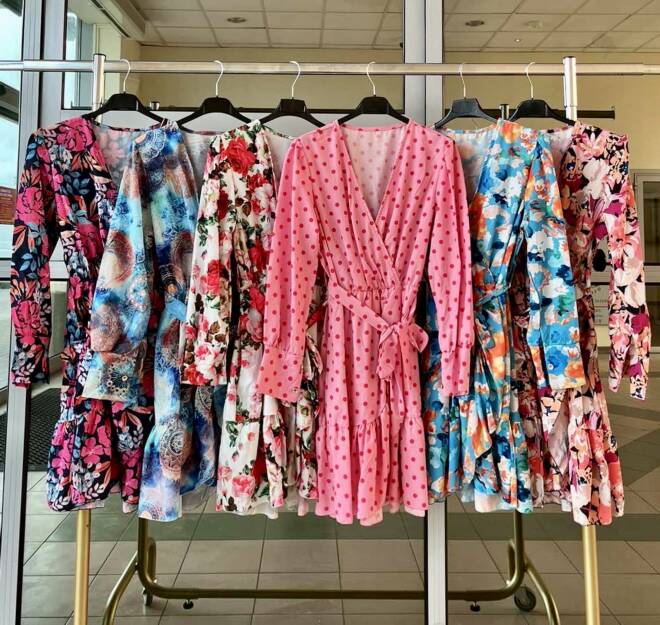 Sukienka damskie 2491 MIX KOLOR STANDARD  