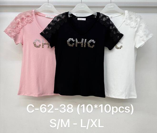 Bluzka damskie C-62-38 MIX KOLOR S/M-L/XL