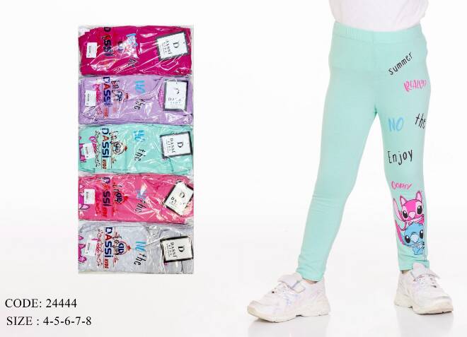 Leginsy dziewczęce 24444 1 KOLOR 4-8