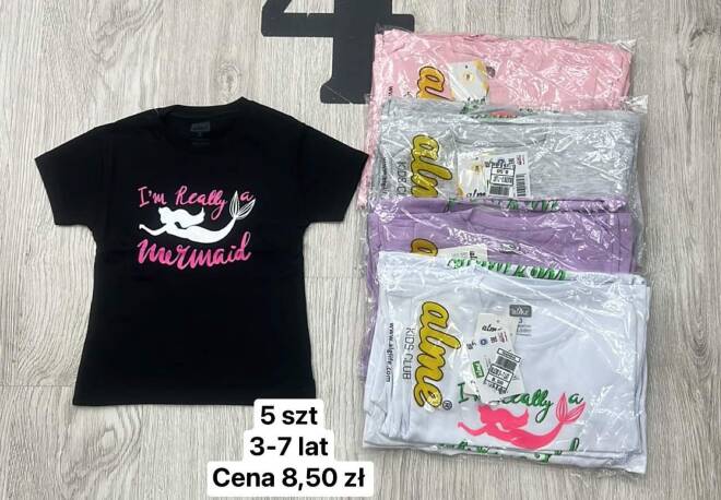 Bluzki dziewczęce 2155 MIX KOLOR 3-7