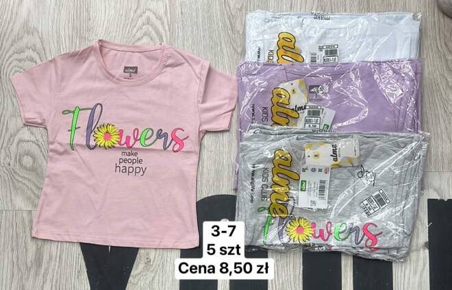 Bluzki dziewczęce 2157 MIX KOLOR 3-7