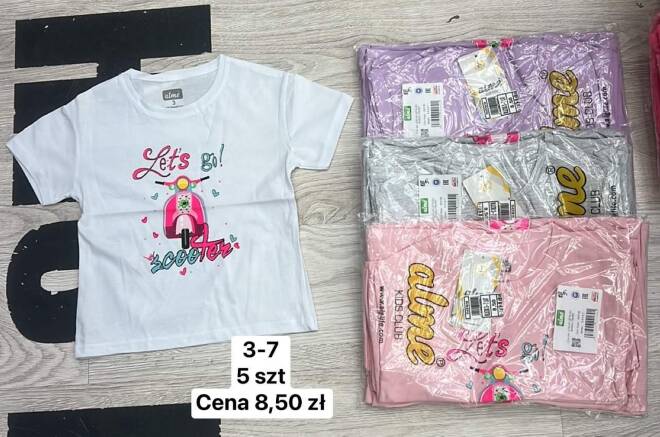 Bluzki dziewczęce 2164 MIX KOLOR 3-7 1