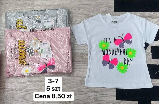 Bluzki dziewczęce 2166 MIX KOLOR 3-7 1