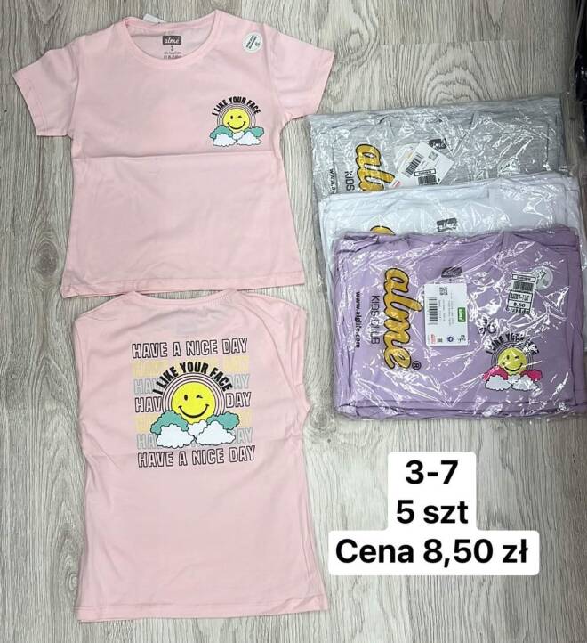 Bluzki dziewczęce 2167 MIX KOLOR 3-7 1