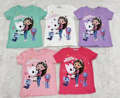 Bluzka dziewczęca B125 Mix kolor 3-8 1