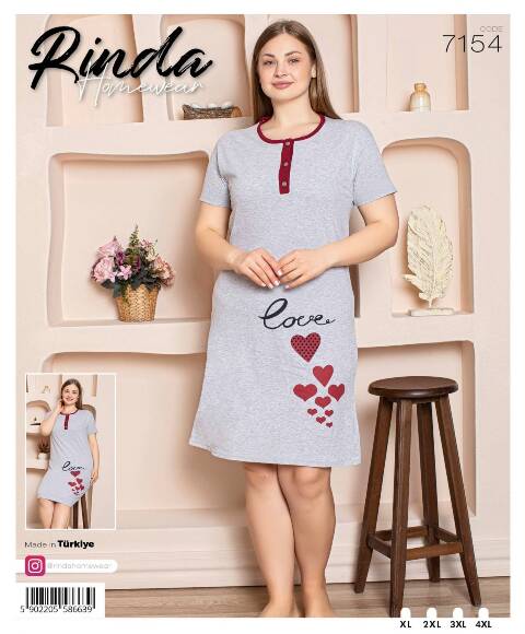 Koszula nocna damskie 7154 1 kolor XL-4XL (Towar Tureckie) 1