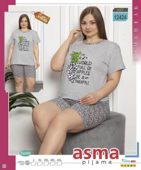 Piżama damskie 12424 1 kolor L-4XL (Towar Tureckie) 1