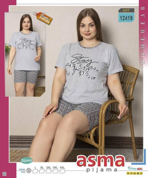 Piżama damskie 12419 1 kolor L-4XL (Towar Tureckie) 1