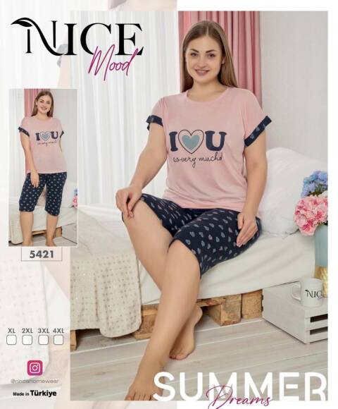 Piżama damskie 5421 1 kolor XL-4XL (Towar Tureckie) 1